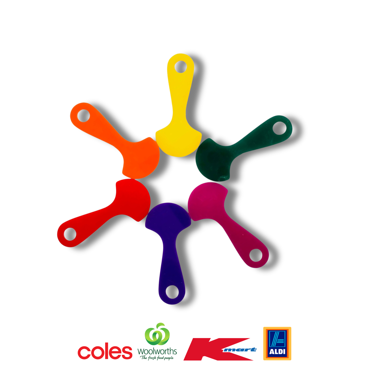 Pack of 5 Trolley Token Keys