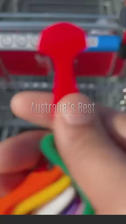 3x Orange Shopping Trolley Key Tokens – Reusable Trolley Coin Alternative